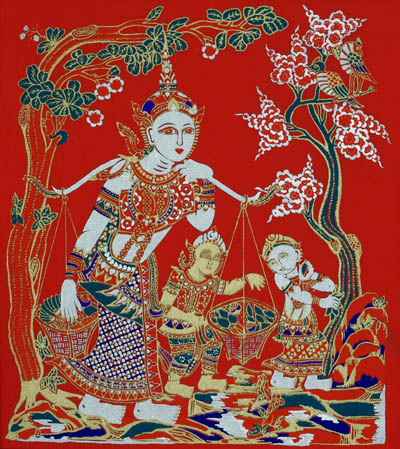 serigraphie du cambodge ramayana